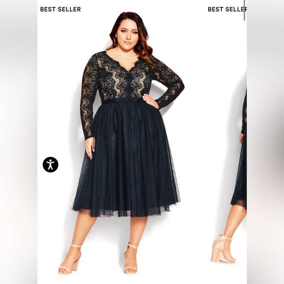 City Chic Dresses & Skirts - City chic Sz 18  whimsy goth fairy tulle and lace rare beauty dress best seller!